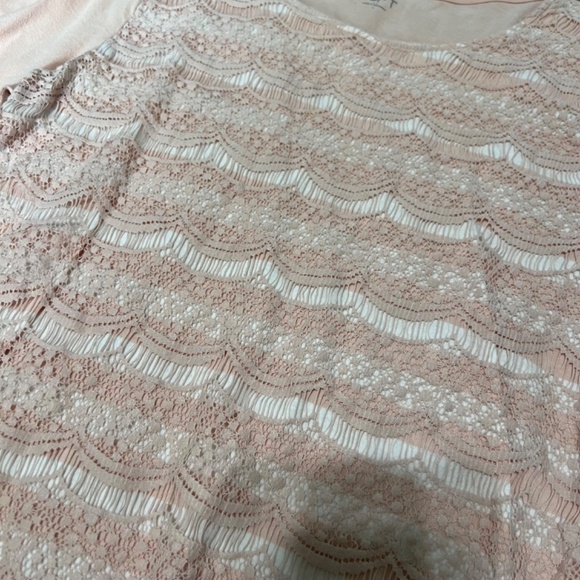LOFT: Romantic Pink Lace Top – Women’s Size - Picture 3 of 4